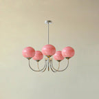 Retro glamour pendant lamp with spherical shades