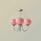 Retro glamour pendant lamp with spherical shades