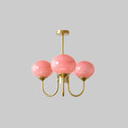 Retro glamour pendant lamp with spherical shades