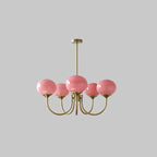 Retro glamour pendant lamp with spherical shades