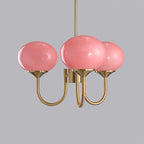 Retro glamour pendant lamp with spherical shades