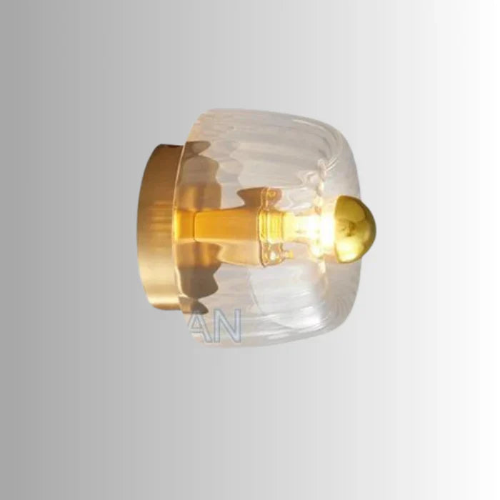 Elegant glass ceiling lamp with crystal design