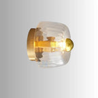 Elegant glass ceiling lamp with crystal design