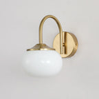 Wall Lamp with Glass Shade and Gold Finish