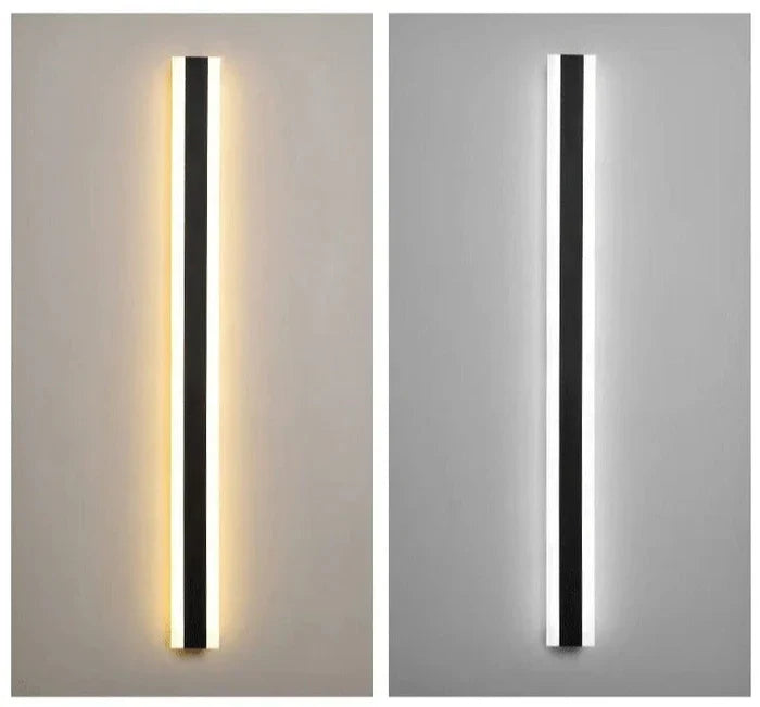 Modern LED Wall Lamp – Vertical Waterproof Decorative Panel for Facades