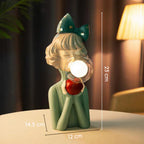 Decorative LED Lamp "Girl with Balloon" – Designer Figure for Living Room and Office