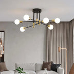 Industrial ceiling lamp chandelier with round lights