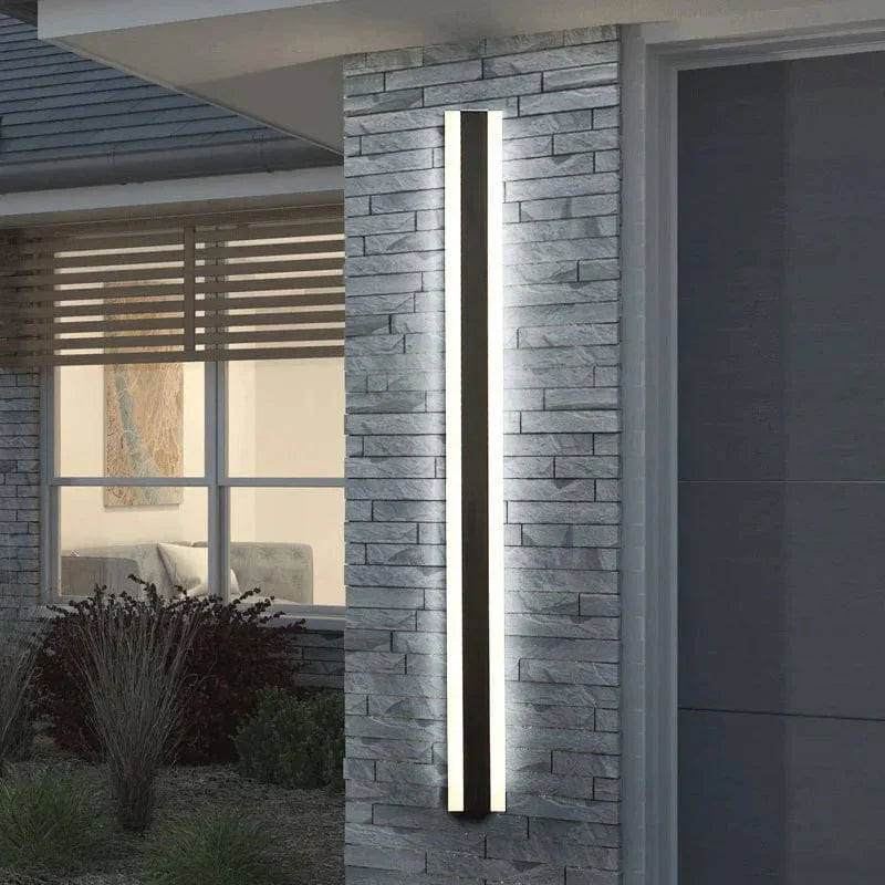 Modern LED Wall Lamp – Vertical Waterproof Decorative Panel for Facades