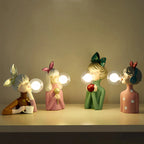 Decorative LED Lamp "Girl with Balloon" – Designer Figure for Living Room and Office