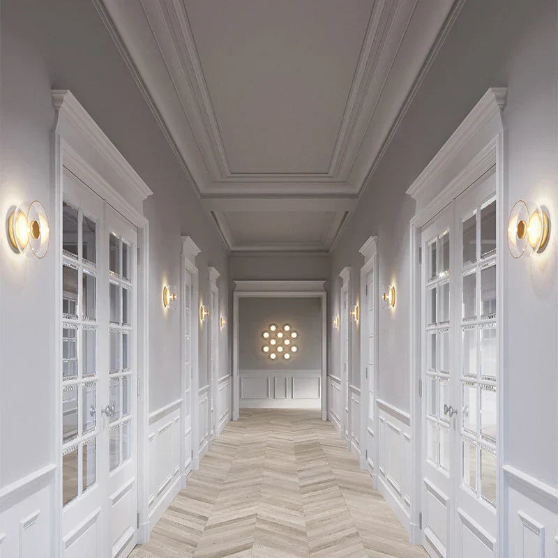 Modern wall lamp with a round shade