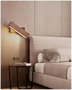 Wooden Adjustable LED Wall Lamp for Reading
