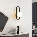 Modern Wall Sconce with Milk Glass Ball