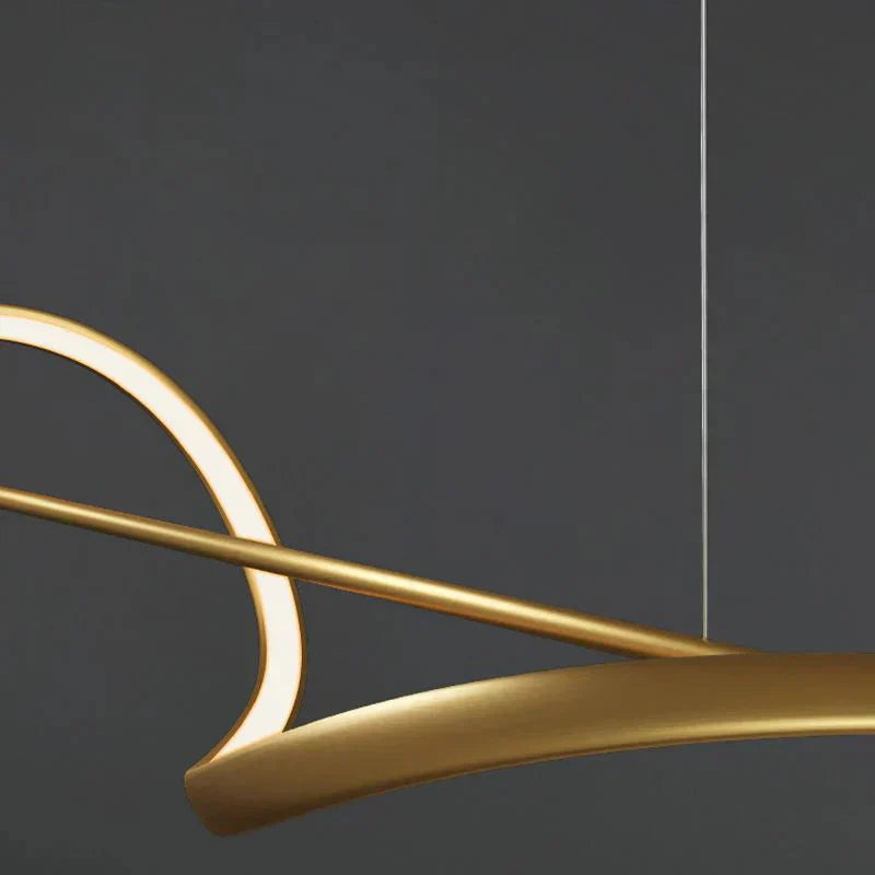 Hanging Lamp "Wave" – modern LED lamp for dining table or kitchen island