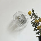 Elegant glass ceiling lamp with crystal design