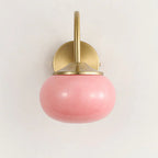 Wall Lamp with Glass Shade and Gold Finish