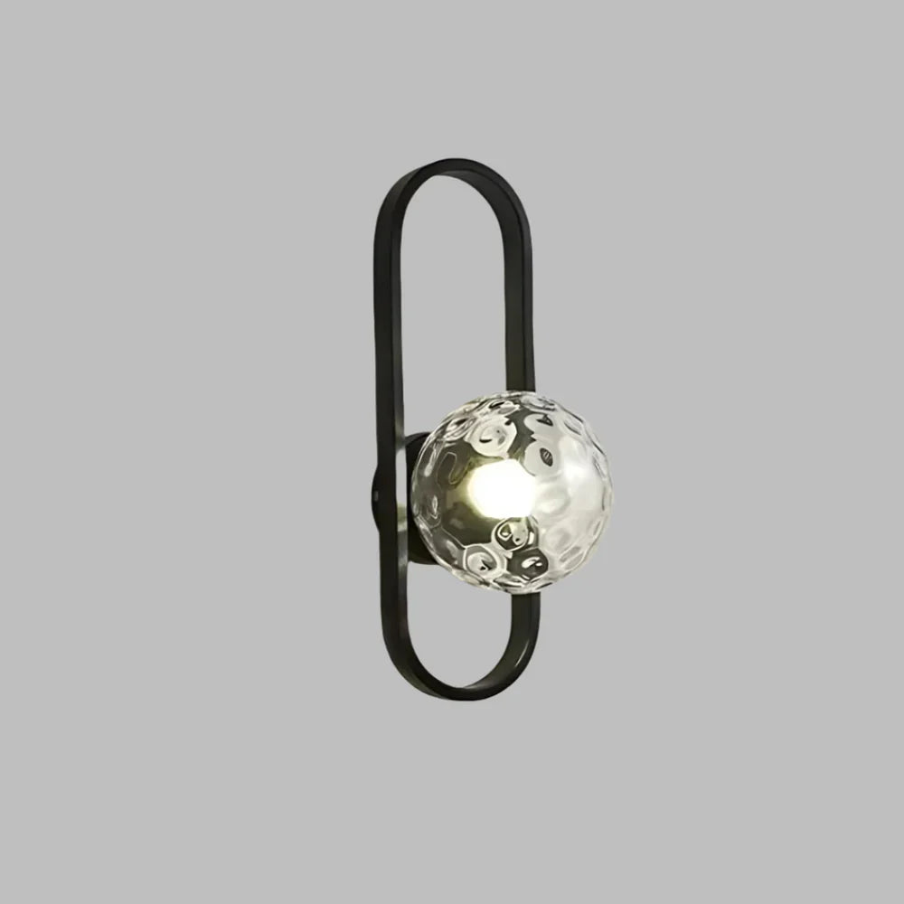 Modern Wall Sconce with Milk Glass Ball