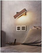 Wooden Adjustable LED Wall Lamp for Reading