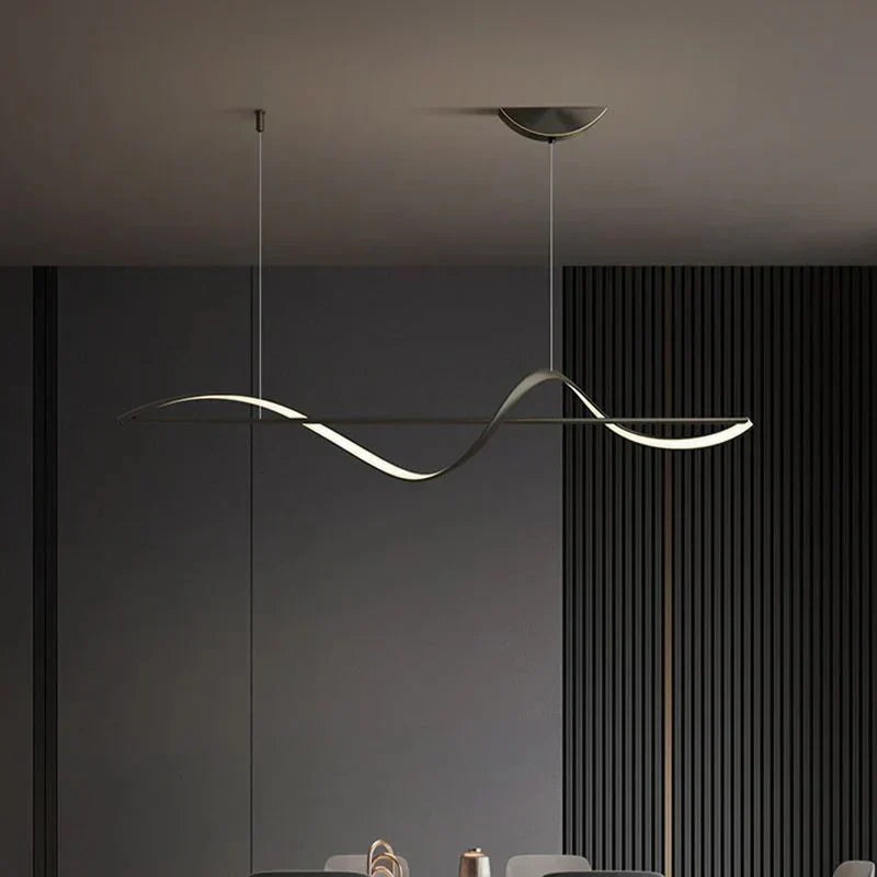 Hanging Lamp "Wave" – modern LED lamp for dining table or kitchen island