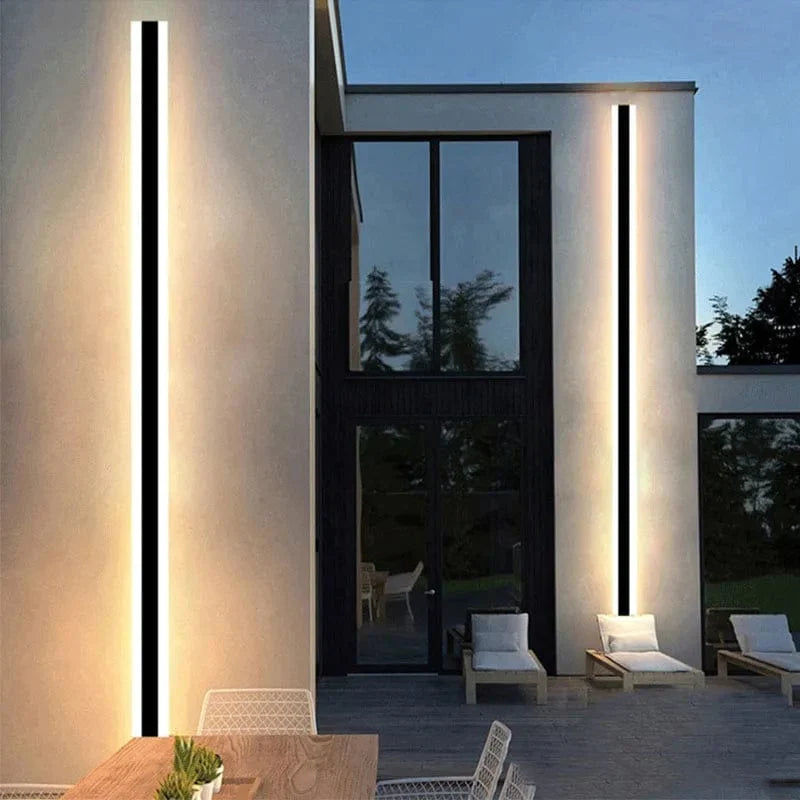 Modern LED Wall Lamp – Vertical Waterproof Decorative Panel for Facades