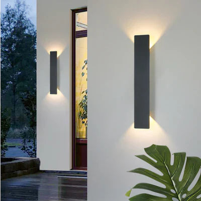 Modern Outdoor Wall Lamp – LED Up/Down Sconce, Waterproof, Vertical Design