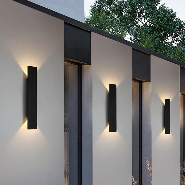 Modern Outdoor Wall Lamp – LED Up/Down Sconce, Waterproof, Vertical Design