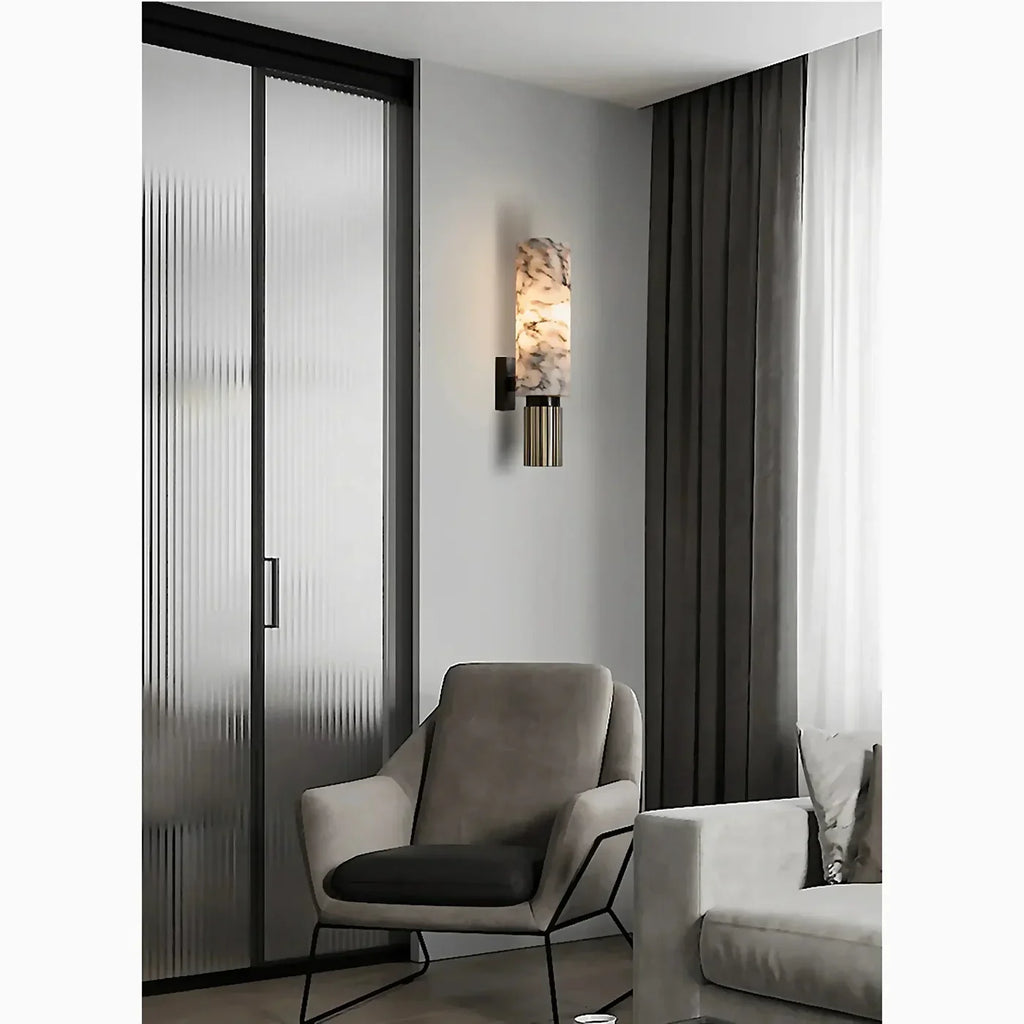 Wall Lamp with Marble Effect – Elegance and Modernity