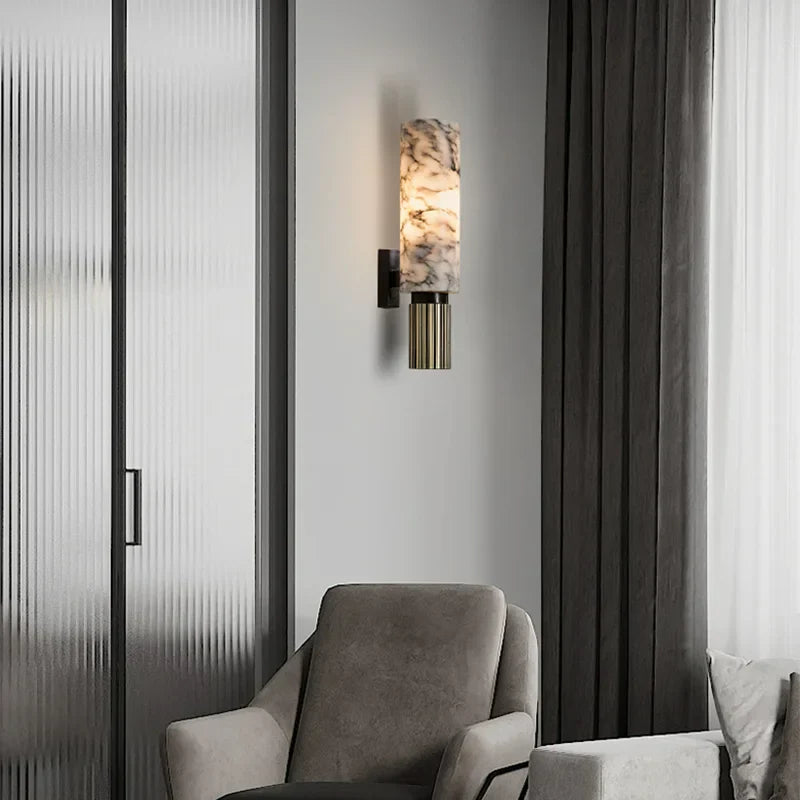 Wall Lamp with Marble Effect – Elegance and Modernity
