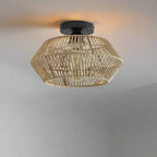 Ceiling lamp with a lattice lampshade – modern ceiling light in boho or industrial style