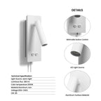 Mullen Bedside Wall Mounted Reading Lamp