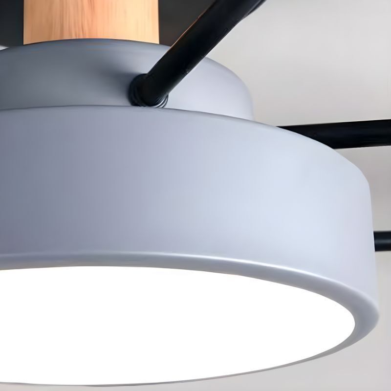 Arisha Geometric Flush Mount Ceiling Light Acrylic/Wood Living Room
