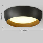 Modern LED Ceiling Lamp with Wooden Accent