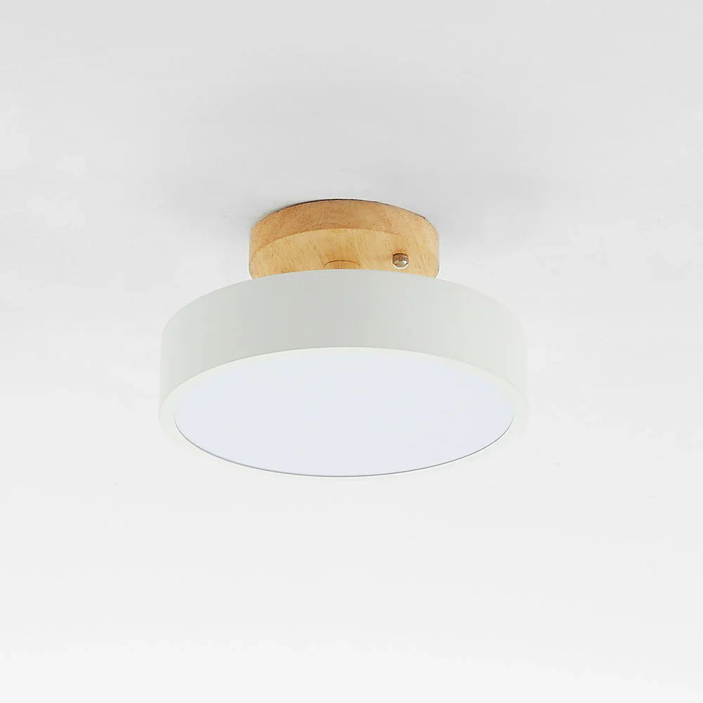 Modern LED ceiling lamp made of wood