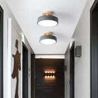 Modern LED ceiling lamp made of wood