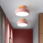 Modern LED ceiling lamp made of wood