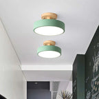 Modern LED ceiling lamp made of wood