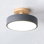 Modern LED ceiling lamp made of wood