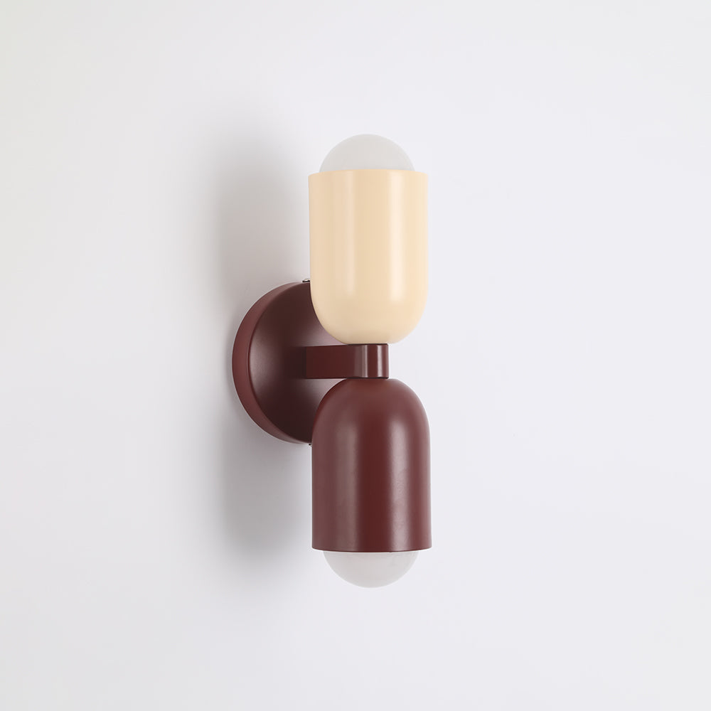 Kira Scandinavian Cylinder Wall Sconce Colored Metal Living Room
