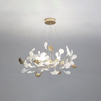 Jarn Leaf Suspension / Modern Multi Metal / Ceramic Gold / White Living Room