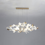 Jarn Leaf Suspension / Modern Multi Metal / Ceramic Gold / White Living Room