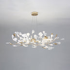 Jarn Leaf Suspension / Modern Multi Metal / Ceramic Gold / White Living Room