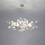 Jarn Leaf Suspension / Modern Multi Metal / Ceramic Gold / White Living Room
