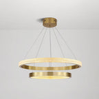 Kristy Modern Ring Metal/Acrylic LED Pendant Light, Black/Gold