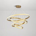 Kristy Modern Ring Metal/Acrylic LED Pendant Light, Black/Gold