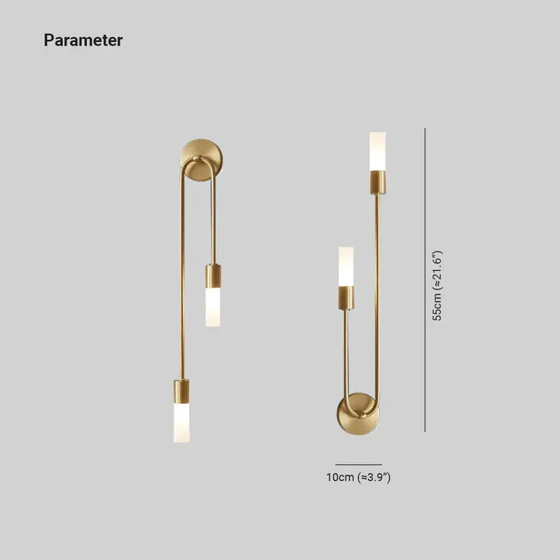 Rime Modern Wall Sconce for Bedside Gold 2 PCS