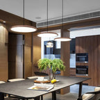 Modern LED Pendant Lamp – Ultra-Thin Shade, Designer Ceiling Lighting for Living Room or Dining Room