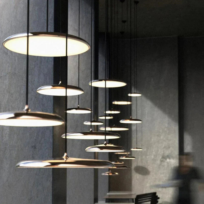 Modern LED Pendant Lamp – Ultra-Thin Shade, Designer Ceiling Lighting for Living Room or Dining Room