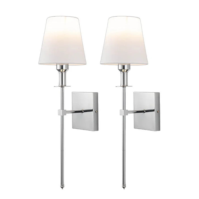 Classic Wireless Wall Sconce with Shade – Elegant Lamp for Living Room and Bedroom (Set of 2)