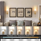 Classic Wireless Wall Sconce with Shade – Elegant Lamp for Living Room and Bedroom (Set of 2)