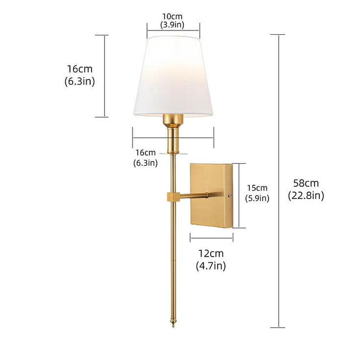 Classic Wireless Wall Sconce with Shade – Elegant Lamp for Living Room and Bedroom (Set of 2)