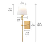 Classic Wireless Wall Sconce with Shade – Elegant Lamp for Living Room and Bedroom (Set of 2)